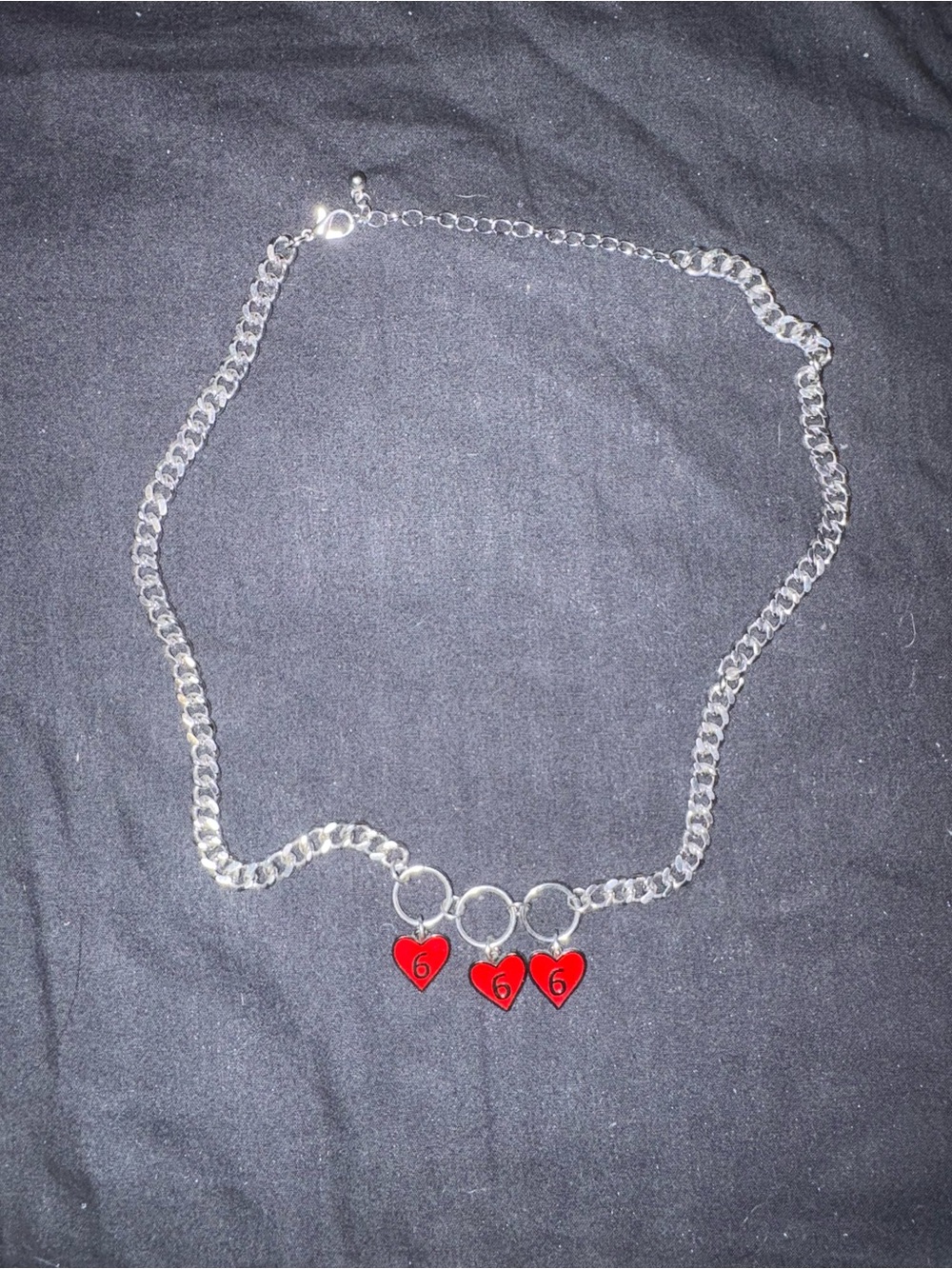 Spencers ‘666’ Red Heart Necklace